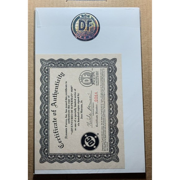 DC Comics Adventures of Superman #600 DF Signed by Jose Marzan Jr. COA 2002 - Picture 3 of 9